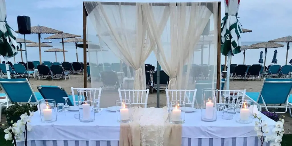 τραπέζι γάμου vranas resort